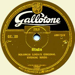 Gallo Label for King Solomo&rsquo;s Song 1948