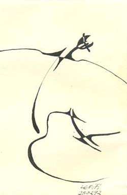 Lefifi's Gift to Fran - Ink Drawing